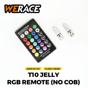 WERACE LAMPU LED T10 RGB 16 WARNA SEN SENJA REMOT / REMOTE HARGA SATU SET