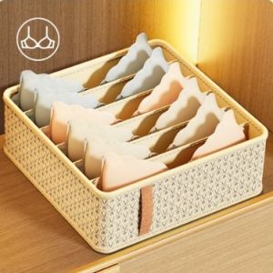 Multipurpose Foldable Wardrobe Panties Bra Socks Underwear Tudung 6/7/20 Grids Stackable Storage Box