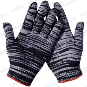 1 Pairs Black armor Knitted Gloves Thick Cotton Safety Construction Gloves Heavy Duty Construction Handling Special Cotton Gloves