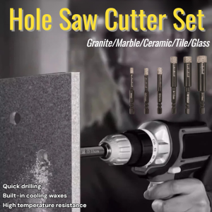 Tile Punching Ceramic Dry Drill Bit Set Hole Saw Cutter Set for Granite Marble Ceramic Glass Stone