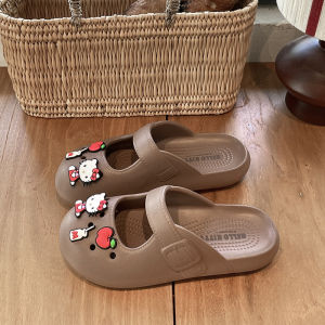 [Free Shipping] Cat Cartoon Clogs 2026 Summer New Outdoor Non-Slip Breathable Wear-Resistant EVA Closed-Toe Slippers for Women