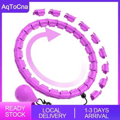 【AqToCna】 Smart Fitness Hoop Adults Weight Loss Massage Hoops 24 Detachable Links 360° Non Dropping Plus Size