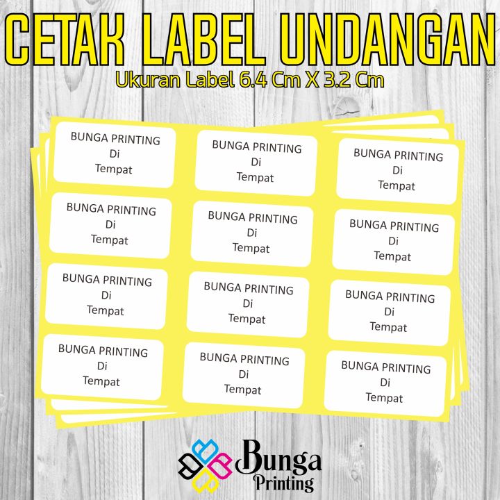 [100 PCS NAMA] JASA CETAK LABEL NAMA UNDANGAN PERNIKAHAN 103