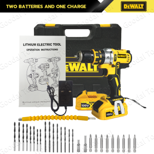 DeWalt 199V impact drill heavy duty Impact Cordless Drill Hand Drill 2 Battery 1 Charger 30 PCS Set Battery Screwdriver Japan Made Drill Wireless Electric Drill Heavy Duty Electric Hammerr Impact 2Lithium Battery