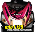 Yamaha Mio i 125 front decals ( honeycomb ). 