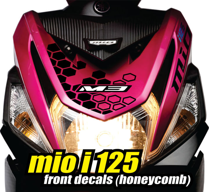 Yamaha Mio i 125 front decals ( honeycomb )