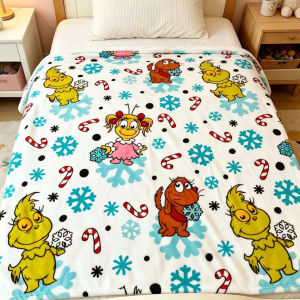 Imported Adult and kids universal character flannel nap blanket sofa blanket bed cover super soft