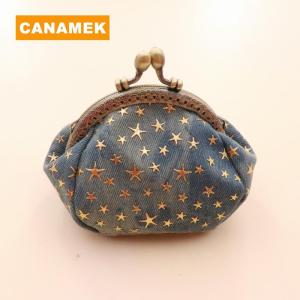 【CANAMEK】 Denim Five Pointed Star Coin Purse for Women Mini Wallet Buckle Card Slot Fashion Accessory for Gifting