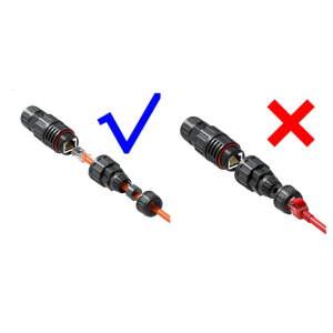 Outdoor Ethernet Couple RJ45 Waterproof Connector IP68 Ethernet Connector Unshielded Passthrouter Header