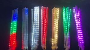 Abenkle 2024 Bigger Meteor Shower Rain Lights: Solar Outdoor Waterproof 8 Tubes 30CM/45CM