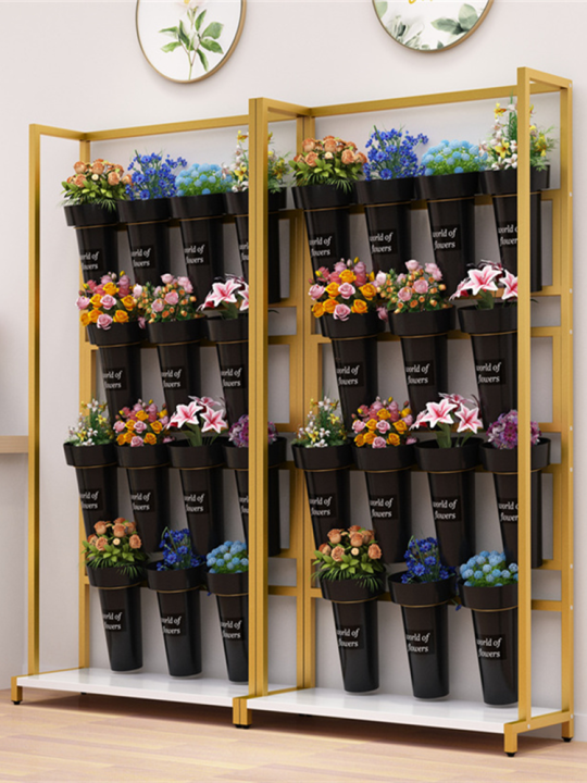Tieyi flower shop multi-layer bouquet display rack ultra-narrow flower ...