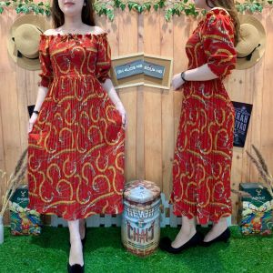 MIDI DRESS BLOW SABRI BELTY PLISKET 1322 GHAUDENS