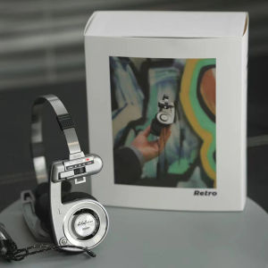 WhatPlus Retro Wireless Headphones With Integrated Microphone & Remote Open-Back On-Ear Stereo 40mm Driver Bluetooth 5.2 Headset