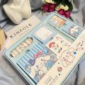 Jurnal Paket Diary 7in1 Motif CInnamoroll Cute Girl Boba Kelinci Panda - SWEET PASTEL PINK LIGHT BLUE - isi notebook notes washi tape stiker sticky notes journal tulisan lucu unik hadiah sovenir alat tulis anak kerja sekolah kantor. 