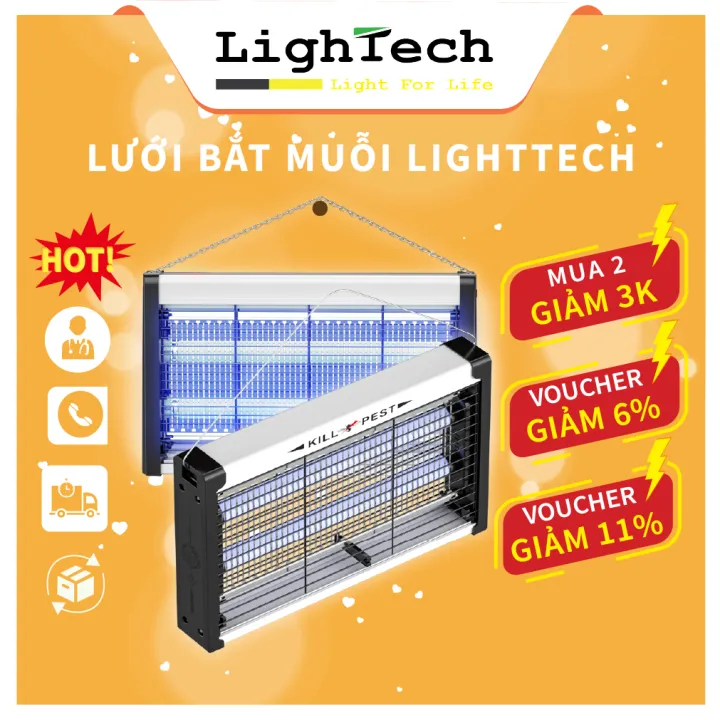 Đèn Bắt Muỗi Đèn Bắt Côn Trùng Lighttech Hình Chữ Nhật - Lưới Điện Dẫn ...