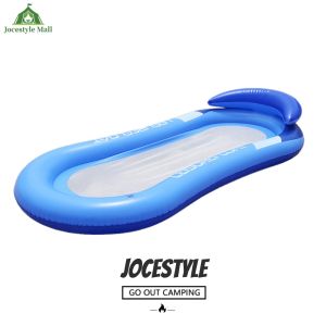 [Jocestyle Mall] PVC Water Float Bed Foldable Sports Air Mattresses Beach Floating Row Outdoor Sunbath Lounger Fun Inflatable Hammock Water Party Playing