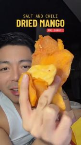 [BUY1GET1] Dried Mango with Salt & Chili  Sweet Sour Spicy Mango Snack Chewy Tropical Fruit Treat