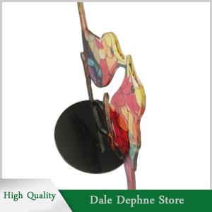 [Dale Dephne] รูปปั้นนกอะคริลิคย้อมสีแบบตั้งโต๊ะรูปปั้นนกหลากสีสองด้านเครื่องประดับตั้งโต๊ะ