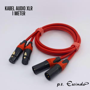 Terlaris Kabel Set Mixer Ke Power XLR Male XLR Female Kabel Merah Canare/Sinar PT Ewindo 1 Meter Termurah