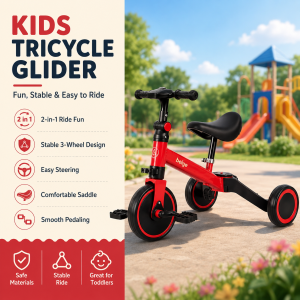 Beige Bike For Kids stroller bike for baby Baby 3-in-1 bicycle for kids Multifunctional Tricycle