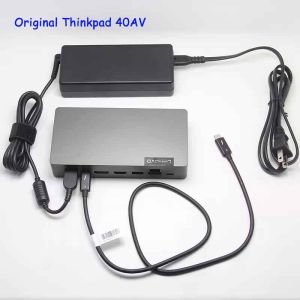 Original Thinkpad 40AV Thunderbolt 3/4 Dock Compatible with AMD Android iPad Laptop 40G