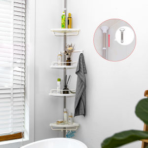 Bathroom corner multi-layer storage rack Stainless steel punch-free bathroom storage rack