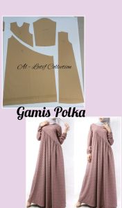 pola instan/ pola jiplak gamis Polka