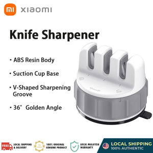 Xiaomi Huohou Knife Sharpener Trible Wheel Whetstone Super Suction Knife Sharpener Sharpening Tool Grindstone Kitchen Tools