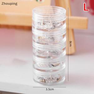 【ZP】 Flash Sale Cute 5-layer Jewelry Storage Box Makeup Storage Rack Bracelet Earring Round Plastic Organizer Boxes Holder Button Zip Head Storage