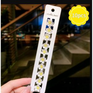 10pcs/Retro Mini Childrens Hair Buckle Girl Cute Sweet Hair Clip Princess Fairy Bean Buckle Clip