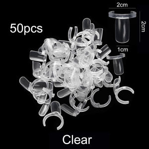 50Pcs Transparent False Nail Display Swatches Clip Gel Polish Practice Tool Manicure Training Tools
