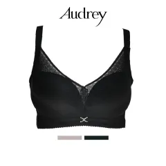 Audrey Style Wireless 5/8 Moulded Push Up Fashion Bra - B Cup Size 73-8149