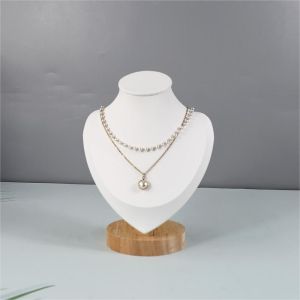 Stand Display Kalung Manekin Leher Tempat Kalung Aesthetic Kayu Display Pajangan