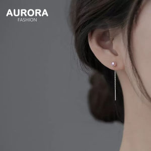 AURORA Real 925 Silver Long Tassel Natural Freshwater Pearl Earrings Jewelry G5692