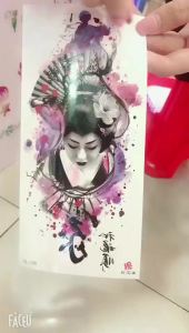 Animal Large Flower Fresh Tattoo Stickers for Men and Women Durable English Letter Tattoo Stickers In Stock