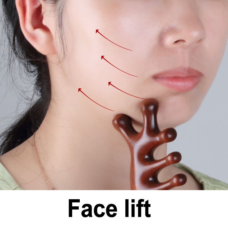 Anti-Static Sandalwood Wide Tooth Meridian Massage Comb, Multifunctional Head & Shoulder Relax Health Care Wooden Comb
_voghion.com