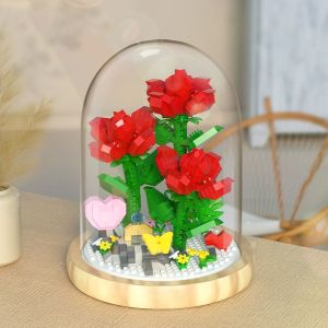 Bunga Blok Mainan Balok DIY Building Block Bunga Nano Block Bunga Buket Mainan Blok Bangunan Dekoratif Bunga