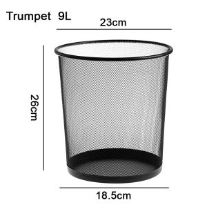 Trash Can 9/15L Garbage Storage Box Paper Basket Garbage Sorting Kitchen Bathroom Garbage Bin Home Metal Mesh Dustbin铁架垃圾桶