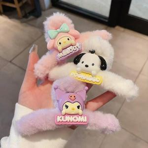 Fall Winter Plush Hairpin Female Queen Cute Cartoon Shark Clip Head Hair Clip Hairpin Headdress