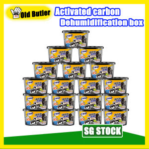 Old Butler Activated Carbon Dehumidifying Box 230g Unscented Calcium Chloride Moisture Absorber Remove Odor Formaldehyde for Closet Shoe Cabinet