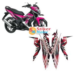 LIS LES BODY STIKER STRIPING MOTOR SONIC 150 R 2017 UNGU PUTIH PINK MAGENTA