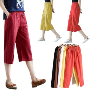 M-4XL Quần Short Đồ Mặc Nhà Dài Đến Đầu Gối Cho Nữ Quần Đùi Nữ Mặc Nhà Mùa Hè Thoải Mái ỐNg RộNg ỐNg RộNg Bằng Cotton Rắn Màu Sắc Màu Trắng Đen Maroon Xanh Dương Đậm Ngoại Cỡ Kích Thước Lớn