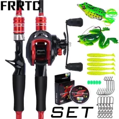 FRRTC Fishing Rod and Reel Set 1.6m/1.8m 2 Sections Casting Fishing Rod  7.2:1 Gear Ratio Casting Fishing Reel for Freshwater Fishing