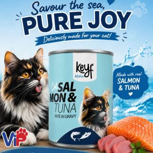 Keyf Kitchen Tasty Wet Cat Food Premium Pâté in Gravy with Delicious Beef Salmon Chicken Tuna and Lamb Recipes for Cats