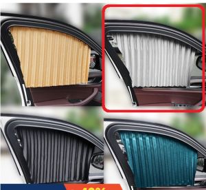 locall seller free shipping 4Pcs Universal Car UV Sunshade Sunshade Window Curtain Magnet Track Adsorption