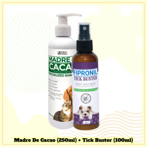 Madre de cacao organic shampoo 250 mL with Tick Buster anti garapata 100 mL for dogs and cats