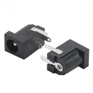 50pcs DC005 Female DC Power Socket 5.52.1mm Black Round Needle Power Connector