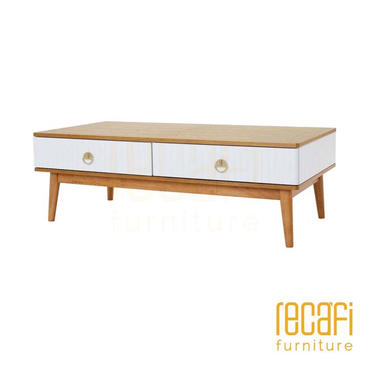 Recafi Furniture Kave Series Coffee Table 2 Drawer Coffee Table