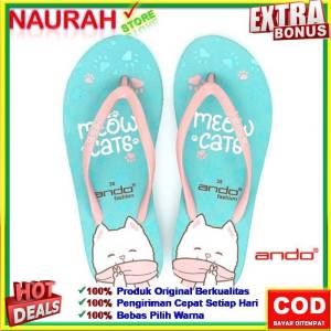 Sendal Jepit Ando Sunny Sandal Wanita Jepit Wedges 5cm Aneka Warna