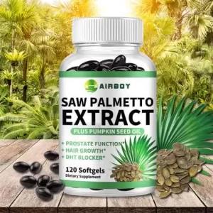 Airboy Saw Palmetto Extract Capsules Prevent Urinary Tract Infection Enhance Immunity & Support  Health Natural Supplement 30/60/120 Count